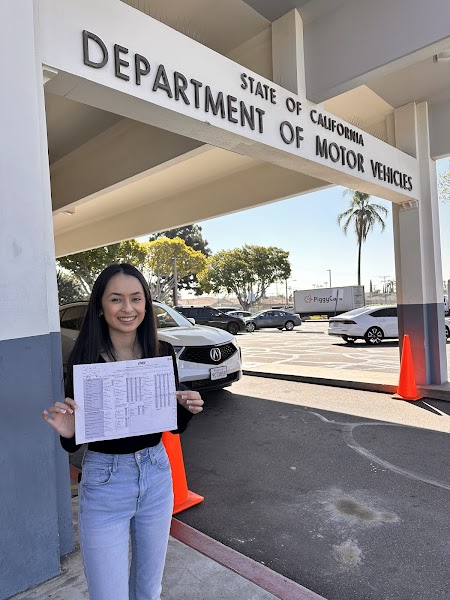 D&S Driving School student celebrating passing their driving test